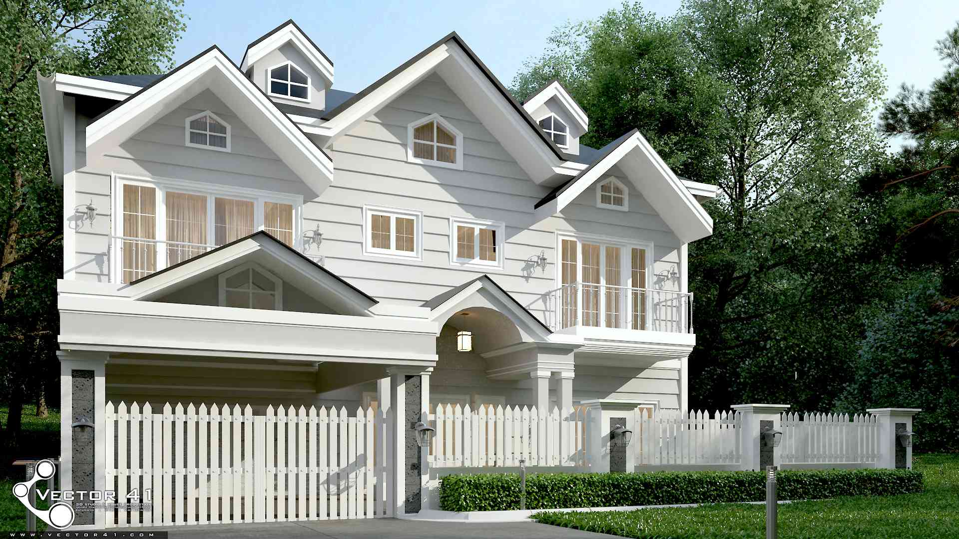 desain rumah American Classic